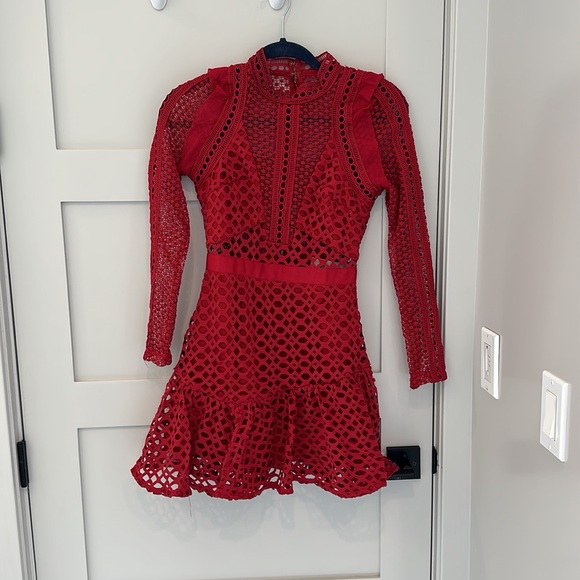 Self Portrait Red Dress - Picture 2 of 4